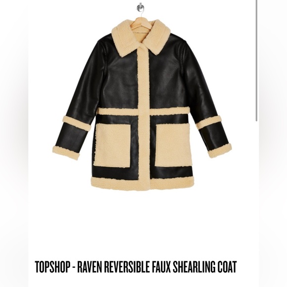 NWT Raven Reversible Faux Shearling Coat. - Picture 9 of 9